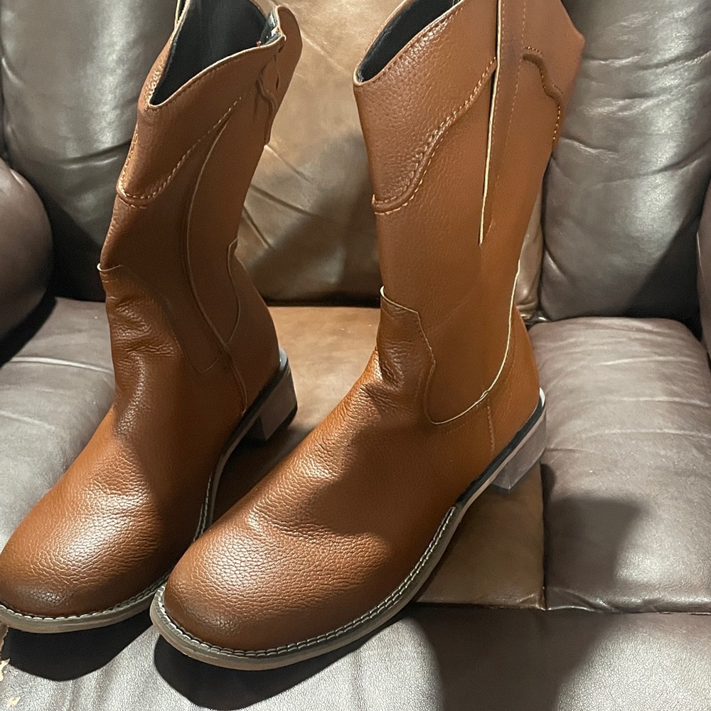 Brown Leather Cowboy Boots
